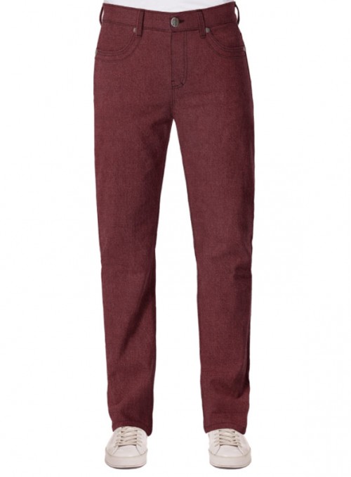 Dunkelrote Loose Fit Jeans