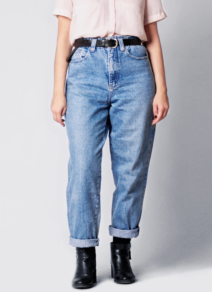 mom jeans bei kurven